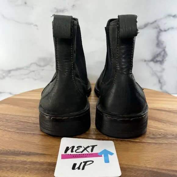Men’s sz 11.5-Born Hemlock Boots Black Leather Chelsea Pull On Dress Casual Work - Picture 4 of 10